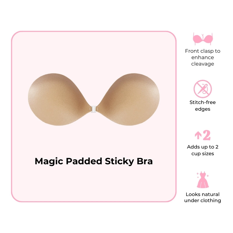 Boomba Magic Padded Sticky Bra (Beige)